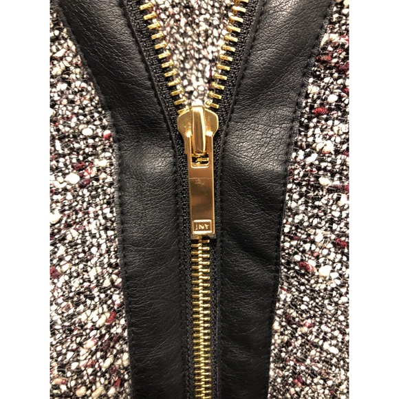 Zip Sweater with Faux Leather Trim - Picture 3 of 4
